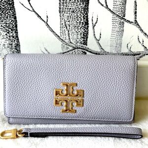 Mint! TORY BURCH Britten SmartPhone Wristlet Wallet, New Lavender